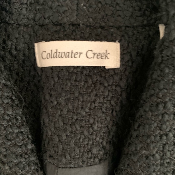 Coldwater creek Black Short Sleeve Pebbled Boucle Jacket -sz 6 - Picture 3 of 5